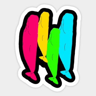 Sperm whale (Physeter macrocephalus) colorful Sticker